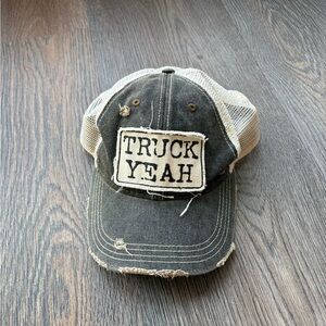 'Truck Yeah' Distressed Mesh Back Trucker Hat